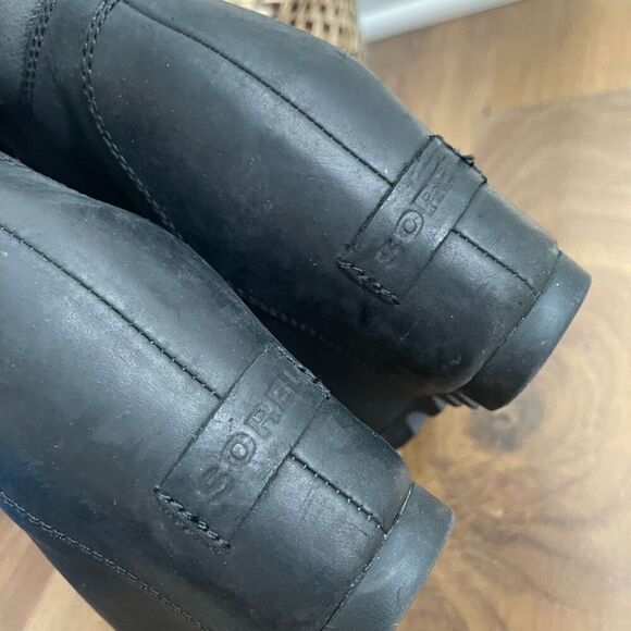 Sorel Conquest Wedge Waterproof Snow Boots Black Grey 6.5 - Picture 7 of 11
